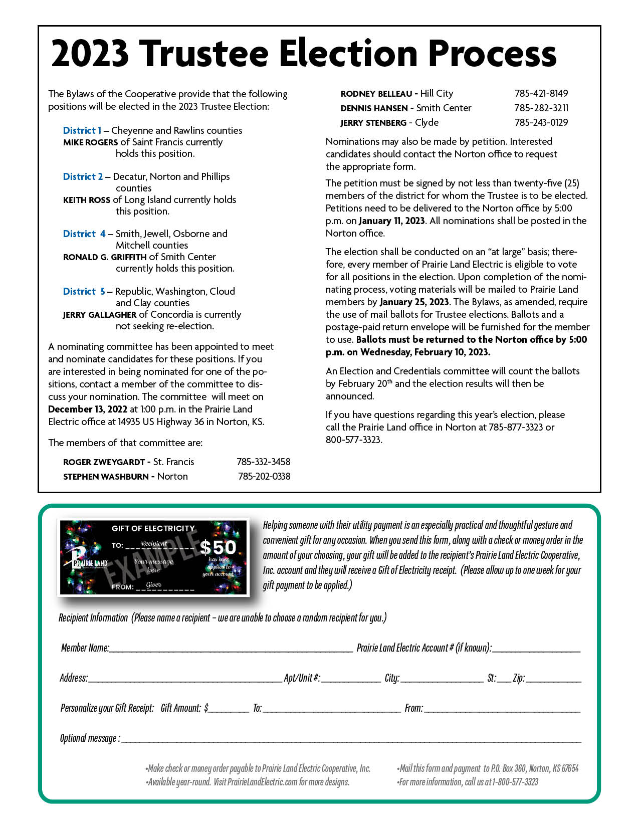 Trustee Election