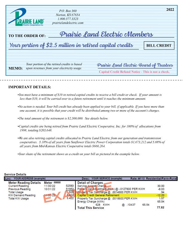 Capital Credit Distribution Front