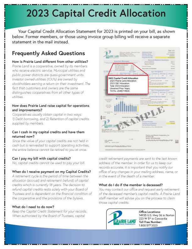 Capital Credit Allocations