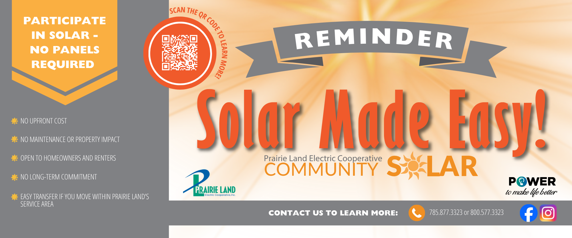 Bill Insert about Community Solar Program