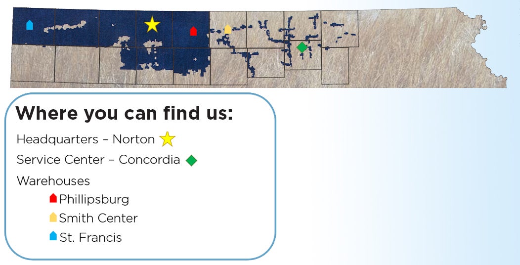 Map of PLEC service area