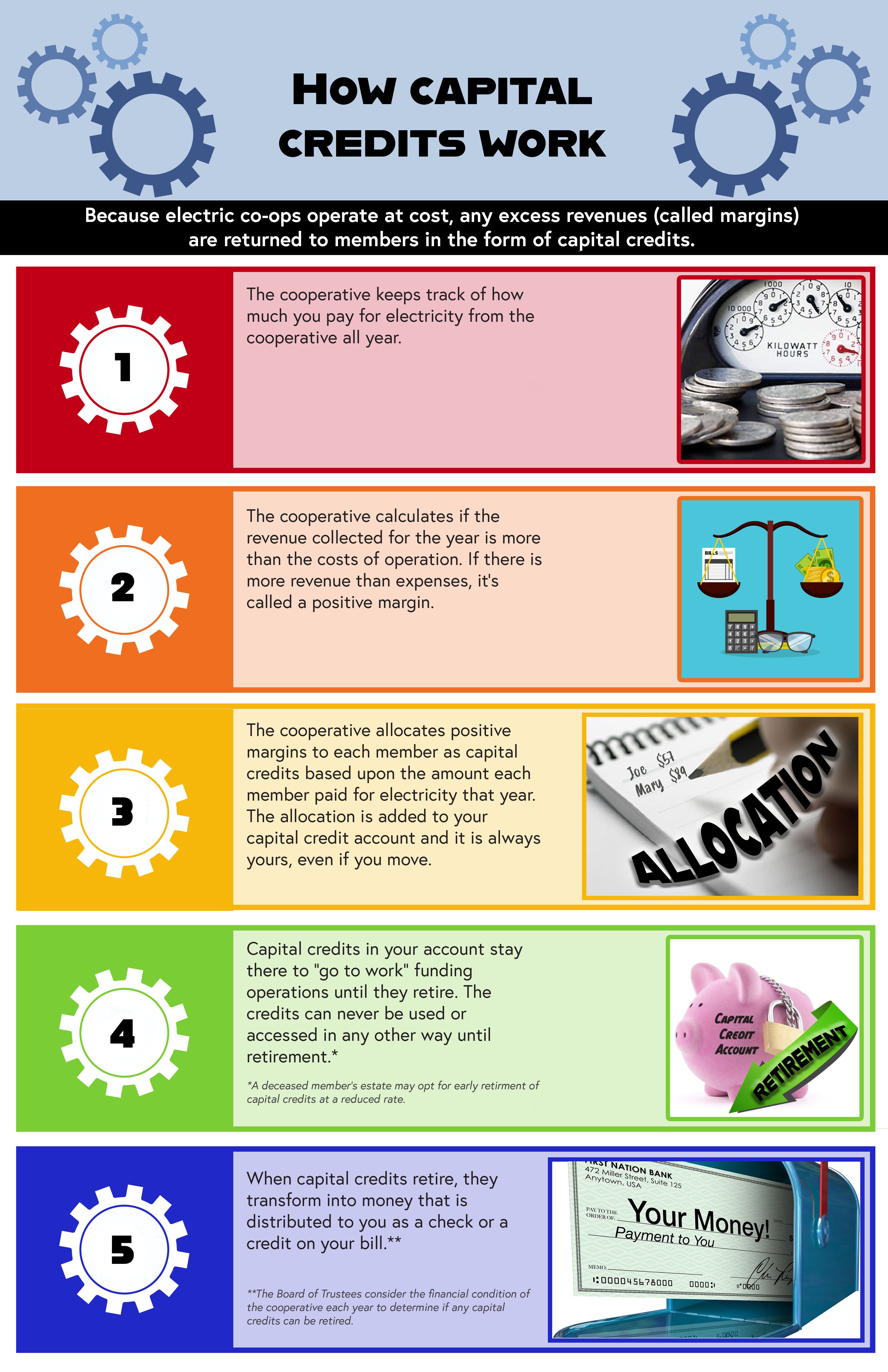 Infographic on capital credits.